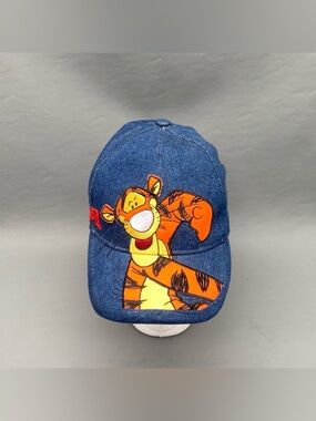 Walt Disney Tigger Youth Denim Style Hat 3D ears, Die Cutout Backside Adjustable